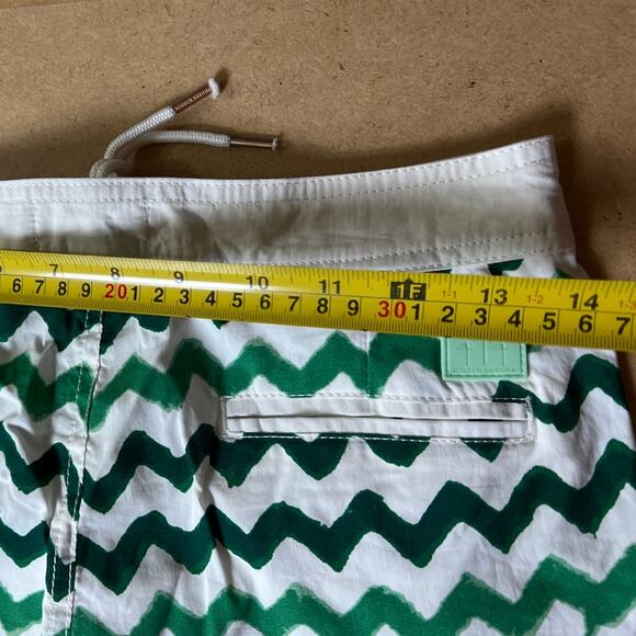 NWT Scotch & Soda Green and Blue Stripe Men Swim Bottoms Size 14 - Picture 7 of 9